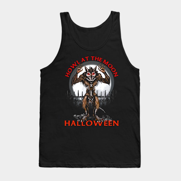 Howl at the Moon Tank Top by sadicus